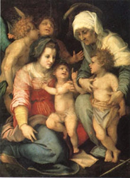 Andrea del Sarto The Holy Family with Angels (mk05) Sweden oil painting art